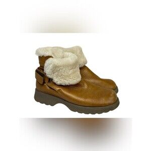 Naot Shearling Cuff Ankle Boots 38